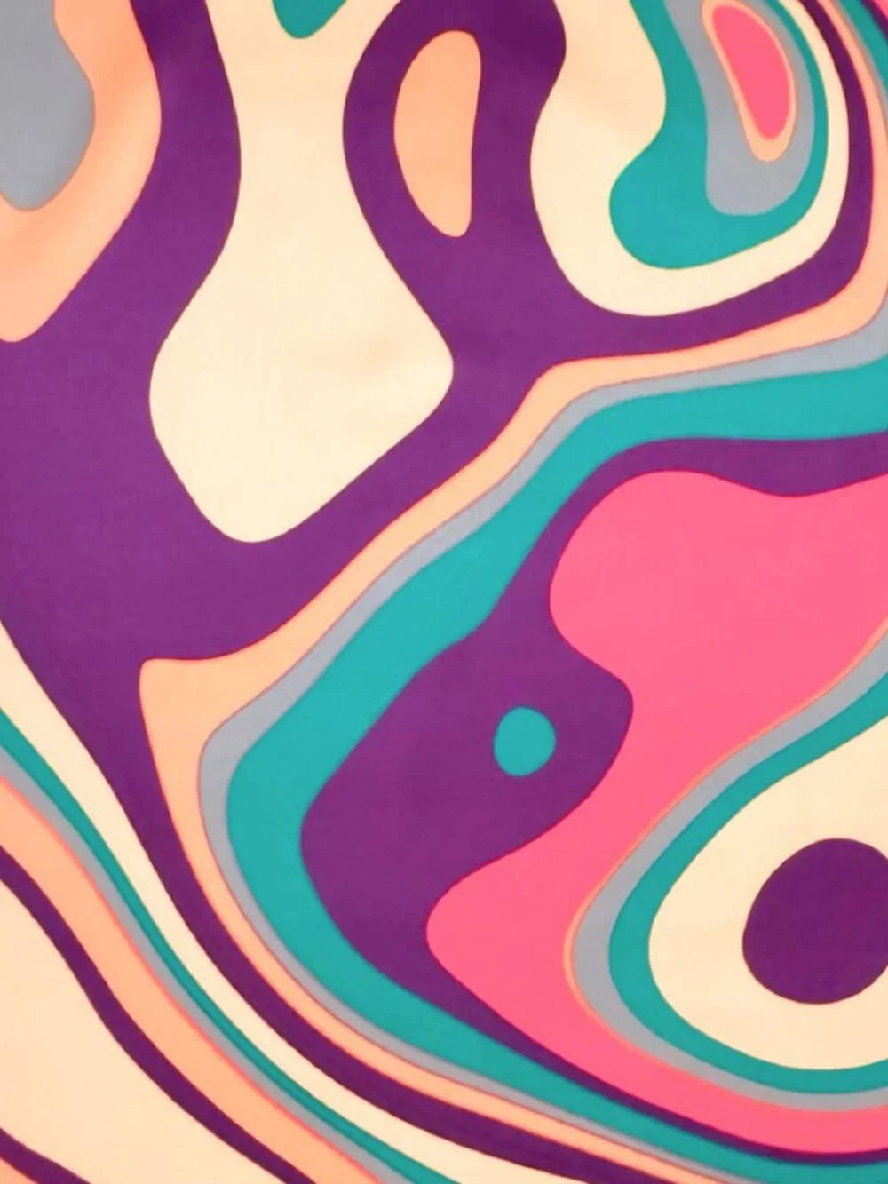 Emerald & Purple Marble Swirl Square Scarf 48x48cm | Custom Design Bandana NWOT